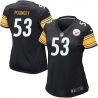 Cheap Maurkice Pouncey Steelers Women Jersey From China Black Game #53
