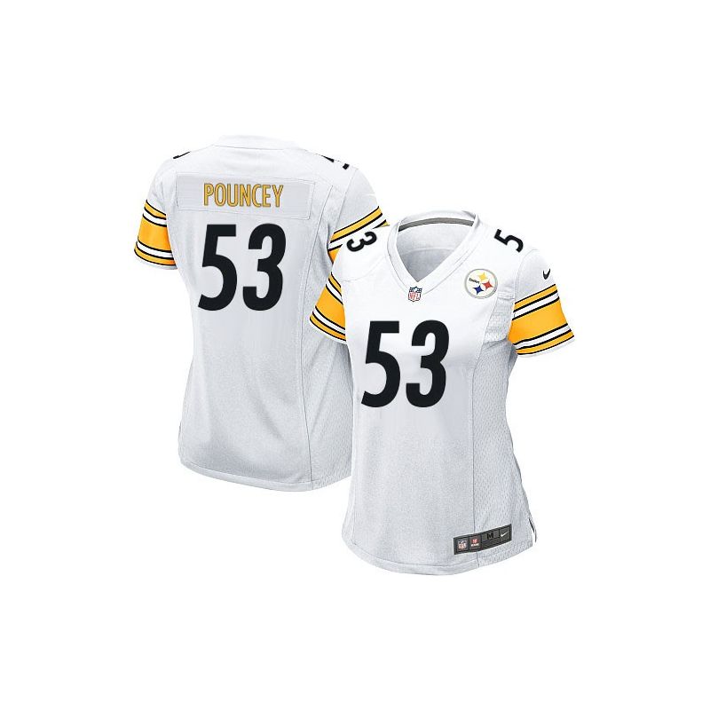 Cheap Maurkice Pouncey Steelers Women Jersey From China White Game #53