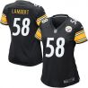 Cheap Jack Lambert Steelers Women Jersey From China Black Game #58