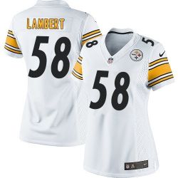 Cheap Jack Lambert Steelers Women Jersey From China White Game #58