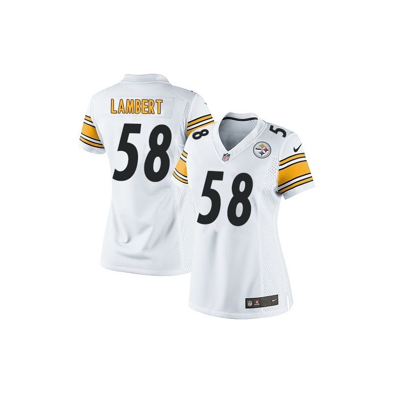 Cheap Jack Lambert Steelers Women Jersey From China White Game #58