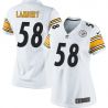 Cheap Jack Lambert Steelers Women Jersey From China White Game #58