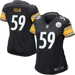 Cheap Jack Ham Steelers Women Jersey From China Black Game #59