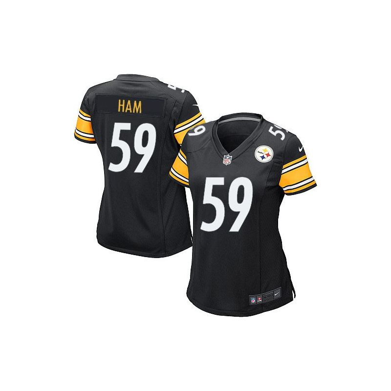 Cheap Jack Ham Steelers Women Jersey From China Black Game #59