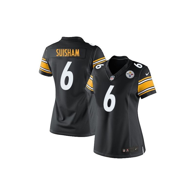Cheap Shaun Suisham Steelers Women Jersey From China Black Game #6