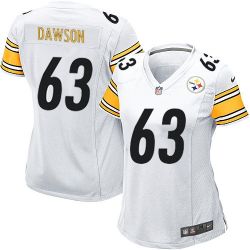 Cheap Dermontti Dawson Steelers Women Jersey From China White Game #63