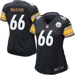 Cheap David DeCastro Steelers Women Jersey From China Black Game #66