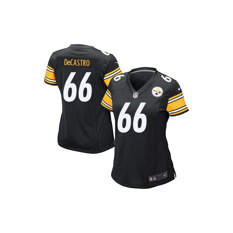 Cheap David DeCastro Steelers Women Jersey From China Black Game #66