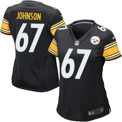 Cheap Wesley Johnson Steelers Women Jersey From China Black Game #67
