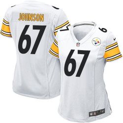 Cheap Wesley Johnson Steelers Women Jersey From China White Game #67