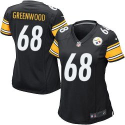Cheap LC Greenwood Steelers Women Jersey From China Black Game #68