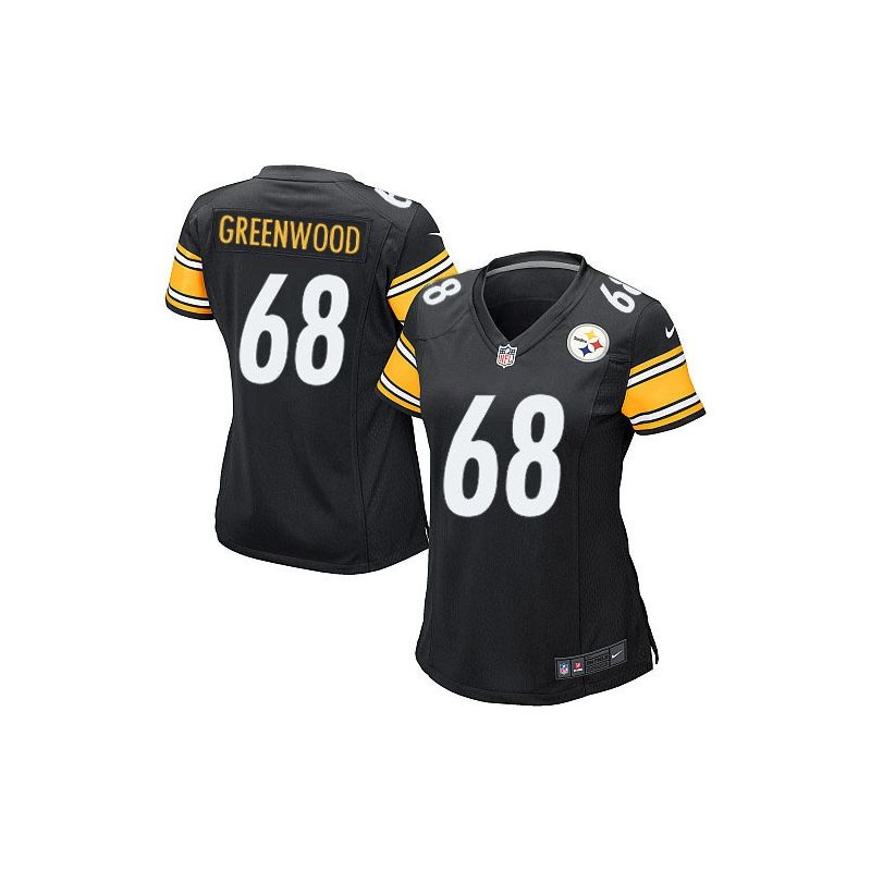 Cheap LC Greenwood Steelers Women Jersey From China Black Game #68