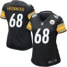 Cheap LC Greenwood Steelers Women Jersey From China Black Game #68