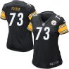 Cheap Ramon Foster Women Jersey From China Steelers Game #73