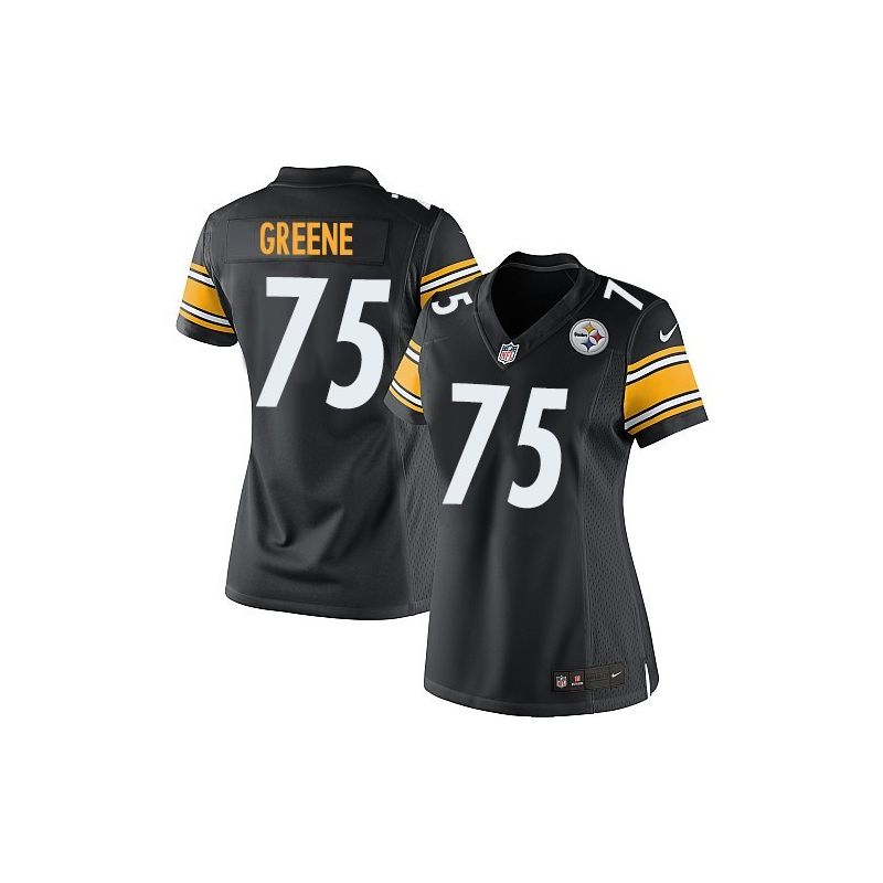 Cheap Joe Greene Steelers Women Jersey From China Black Game #75