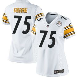 Cheap Joe Greene Steelers Women Jersey From China White Game #75