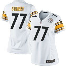 Cheap Marcus Gilbert Steelers Women Jersey From China White Game #77