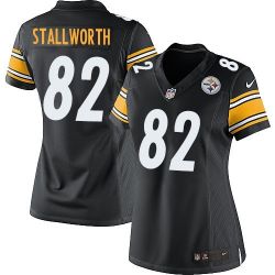 Cheap John Stallworth Steelers Women Jersey From China Black Game #82