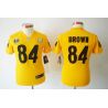 Cheap Antonio Brown Steelers Women Jersey From China Yellow Game #84