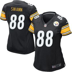 Cheap Lynn Swann Steelers Women Jersey From China Black Game #88