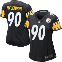 Cheap Steve McLendon Steelers Women Jersey From China Black Game #90