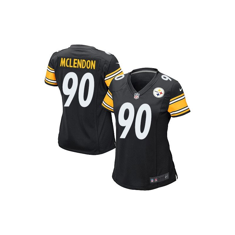Cheap Steve McLendon Steelers Women Jersey From China Black Game #90