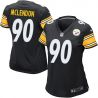 Cheap Steve McLendon Steelers Women Jersey From China Black Game #90