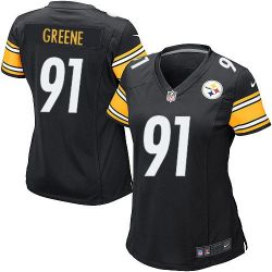 Cheap Kevin Greene Steelers Women Jersey From China Black Game #91