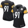 Cheap Kevin Greene Steelers Women Jersey From China Black Game #91