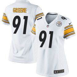 Cheap Kevin Greene Steelers Women Jersey From China White Game #91