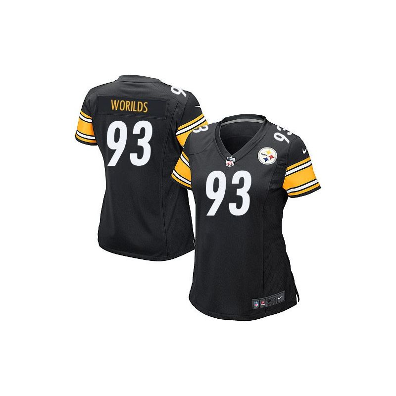 Cheap Jason Worilds Steelers Women Jersey From China Black Game #93