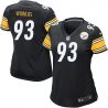 Cheap Jason Worilds Steelers Women Jersey From China Black Game #93