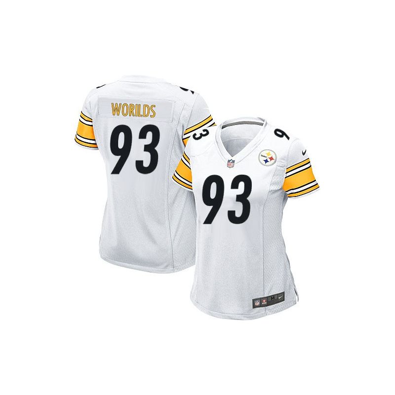 Cheap Jason Worilds Steelers Women Jersey From China White Game #93
