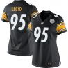 Cheap Greg Lloyd Steelers Women Jersey From China Black Game #95