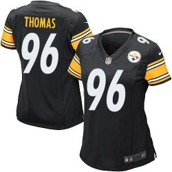 Cheap Cam Thomas Steelers Women Jersey From China Black Game #96