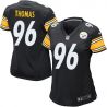 Cheap Cam Thomas Steelers Women Jersey From China Black Game #96