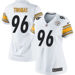 Cheap Cam Thomas Steelers Women Jersey From China White Game #96