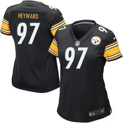 Cheap Cameron Heyward Steelers Women Jersey From China Black Game #97