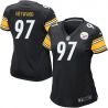 Cheap Cameron Heyward Steelers Women Jersey From China Black Game #97