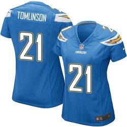 Cheap LaDainian Tomlinson Chargers Women Jersey From China Light-Blue Game #21