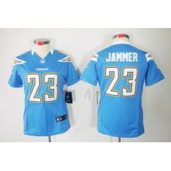 Cheap Quentin Jammer Chargers Women Jersey From China Light-Blue Game #23