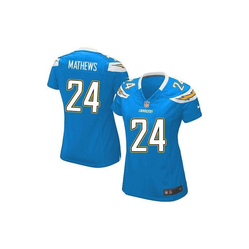 Cheap Ryan Mathews Chargers Women Jersey From China Light-Blue Game #24