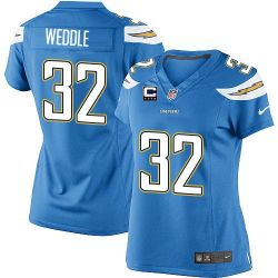 Cheap Eric Weddle Chargers Women Jersey From China Light-Blue Game #32