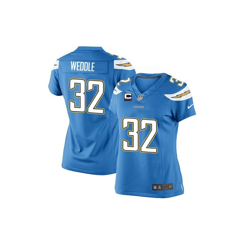 Cheap Eric Weddle Chargers Women Jersey From China Light-Blue Game #32