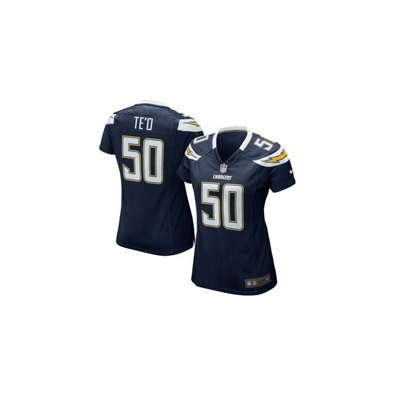 Cheap Manti TEO Chargers Women Jersey From China Navy-Blue Game #50