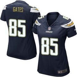 Cheap Antonio Gates Chargers Women Jersey From China Navy-Blue-NEW Game #85