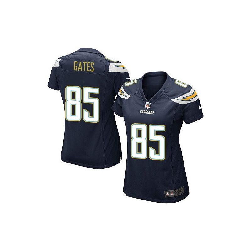 Cheap Antonio Gates Chargers Women Jersey From China Navy-Blue-NEW Game #85