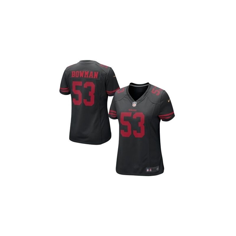 Cheap NaVorro Bowman 49ers Women Jersey From China Black Game #53