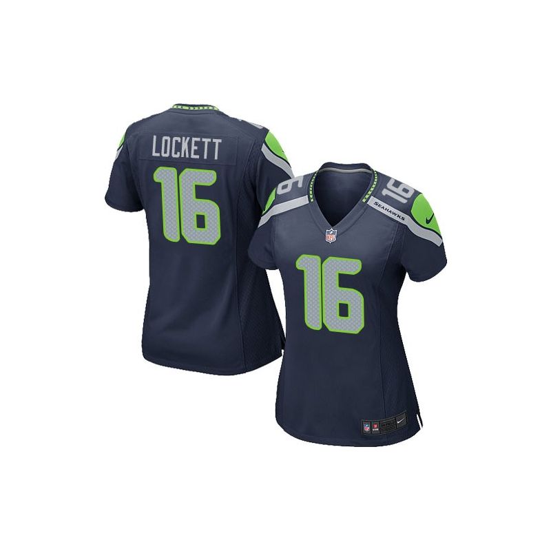 Cheap Tyler Lockett Seahawks Women Jersey From China Blue Game #16