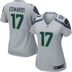 Cheap Braylon Edwards Seahawks Women Jersey From China Grey Game #17